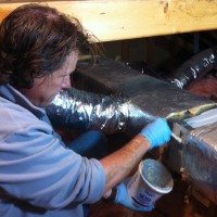 sealing ductwork with mastic