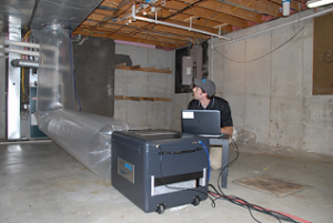 Sealing HVAC ducts from the inside with Aeroseal