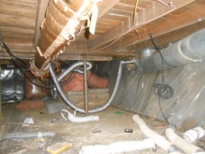 A large percent of the home's heat loss was caused by an under-insulated crawl space.