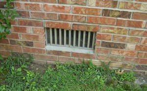 Open crawl space vent