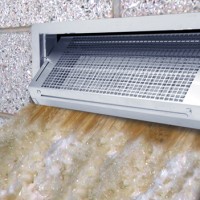 FEMA-approved flood vents like this Smart Vent® model are designed to remain closed until a rising water level triggers an auto-opening mechanism. The open vent won’t clog with debris like a screened vent.